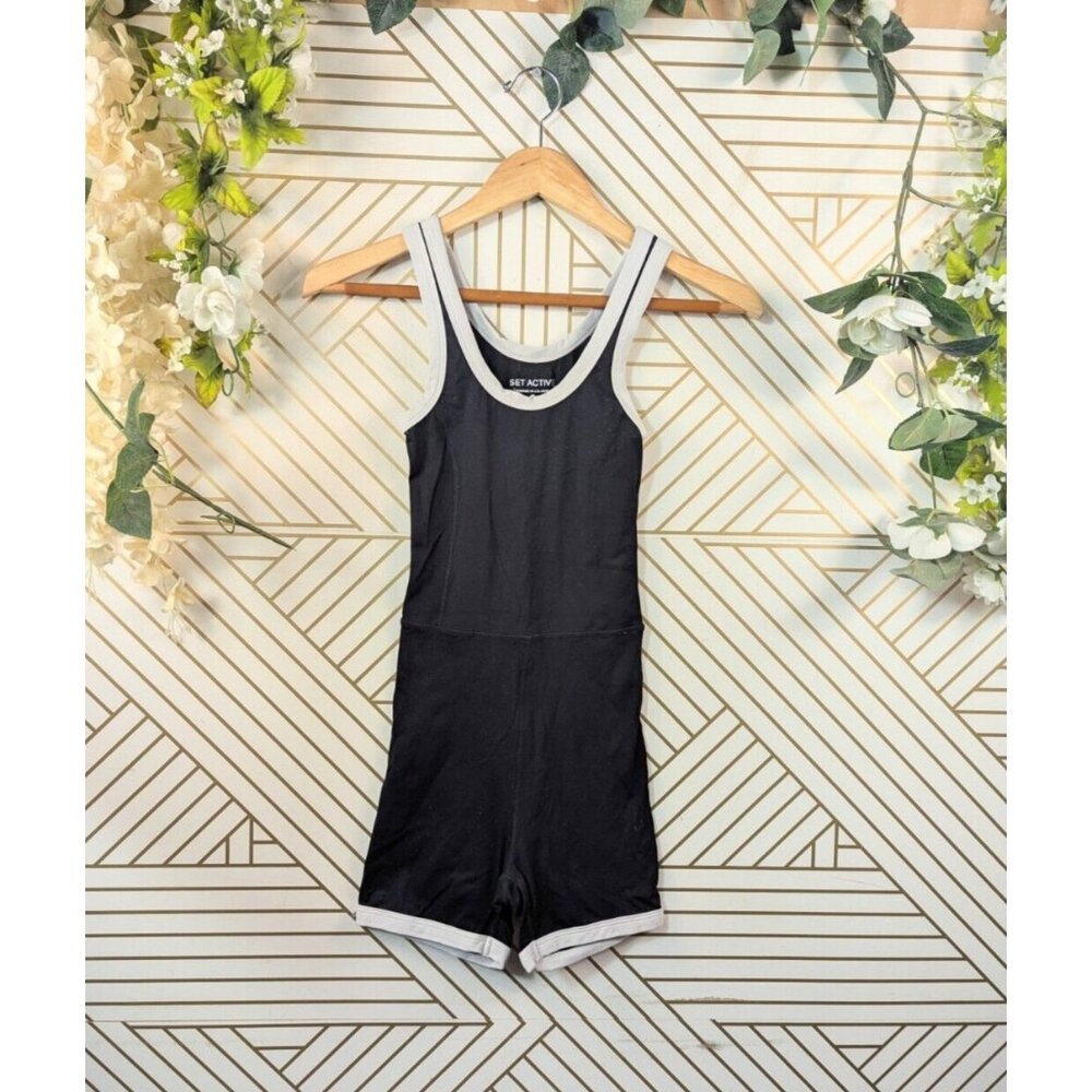 SET Active Black and White Bodysuit
